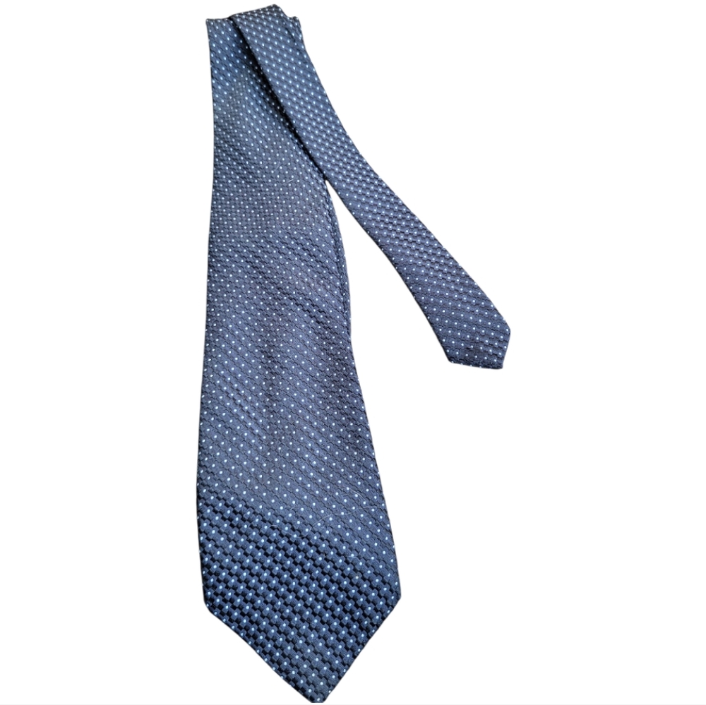 Lugano Elegant Blue Dotted Handmade 100% Silk Men's Tie